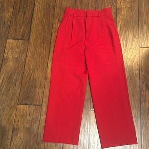 Zara red cropped pants. Size XS
